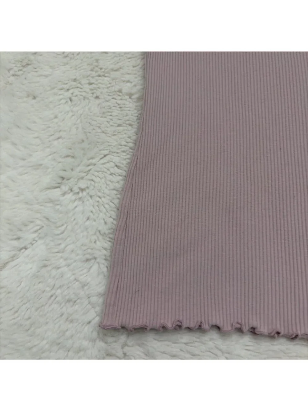 Old Navy Girls Lilac Ribbed Shirt XL 14 16 Ruffle 90s